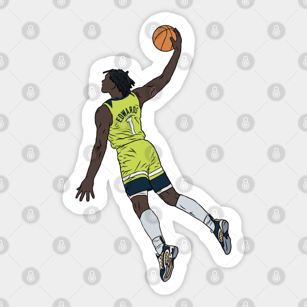Anthony Edwards Dunk Sticker by rattraptees